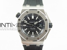 Royal Oak Offshore Diver 15710 V9.5 JF 1:1 Best Edition White Dial on Rubber Strap A2824 50 A3120