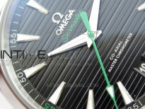 Aqua Terra 150M Master Chronometers VSF 1:1 Best Edition Black Dial Green second hand on SS Bracelet A8900 Super Clone