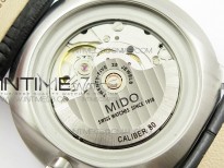 Commander SS HGF 1:1 Best Edition White Dial On Black Leather Strap A2824