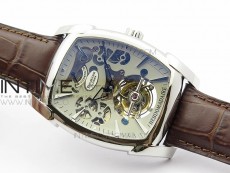 Kalpa Grande Tourbillon SS Gray Skeleton Dial on Brown Leather Strap