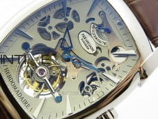 Kalpa Grande Tourbillon SS Gray Skeleton Dial on Brown Leather Strap