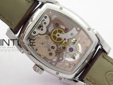 Kalpa Grande Tourbillon SS Silver Skeleton Dial on Brown Leather Strap