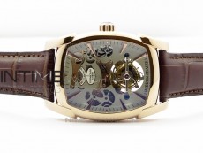 Kalpa Grande Tourbillon RG Gray Skeleton Dial on Brown Leather Strap