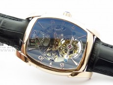 Kalpa Grande Tourbillon RG Dark Gray Skeleton Dial on Black Leather Strap