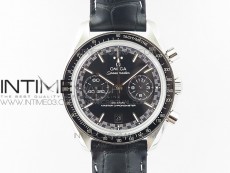 Racing Master Chronometer OMF 1:1 Best Edition Black Dial on Black Leather Strap A9300