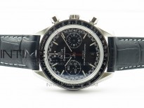 Racing Master Chronometer OMF 1:1 Best Edition Black Dial on Black Leather Strap A9300