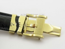 BG 9087BB Moonphase YG 1:1 Best Edition White Dial Diamond Bezel on Black Leather Strap Cal.770