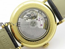 BG 9087BB Moonphase YG 1:1 Best Edition White Dial Diamond Bezel on Black Leather Strap Cal.770