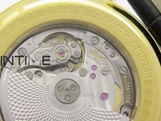 BG 9087BB Moonphase YG 1:1 Best Edition White Dial Diamond Bezel on Black Leather Strap Cal.770