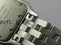 Panthère Secrete Ladies 27mm Diamond Bezel SS GF 1:1 Best Edition White Dial on SS Bracelet Ronda Quartz
