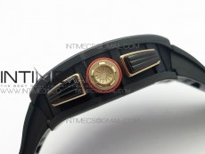 RM011 SS Felipe Massa 10th Anniversary KVF 1:1 Best Edition Crystal Skeleton Dial Blue on Black Rubber Strap A7750