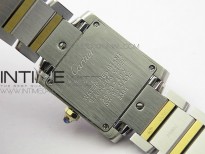 Tank Francaise Ladies 25mm SS/YG 8848F 1:1 Best Edition White Diamond Dial on SS/YG Bracelet Ronda Quartz