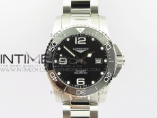 Conquest L3.840.4.56.6 Real Ceramic Bezel SS ZF 1:1 Best Edition Black dial On SS Bracelet A2824
