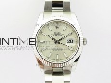 DateJust 41 126334 ARF 1:1 Best Edition 904L Steel Silver Dial on Oyster Bracelet A2824