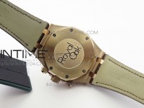 Royal Oak Chrono 26331ST RG OMF 1:1 Best Edition Brown dial on Brown Leather Strap A7750(Free Rubber Strap)
