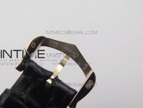 Panthère Secrete Ladies 27mm RG 8848F 1:1 Best Edition White Dial Diamonds Bezel on Black Croco Strap Ronda Quartz