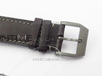 Mark XVIII IW327006 Titanium M+F 1:1 Best Edition Black Dial on Brown Leather Strap A35111 (Free Nylon Strap)