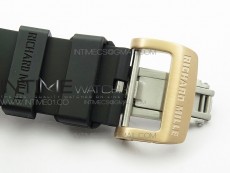 RM055 Real Ceramic Case KVF Best Edition Skeleton Dial RG Crown on Black Rubber Strap MIYOTA8215