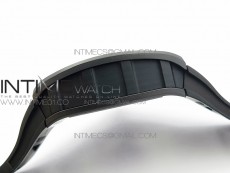 RM055 Real Ceramic Case KVF Best Edition Skeleton Dial Black Crown on Black Rubber Strap MIYOTA8215