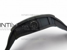 RM055 Forged Carbon Case KVF Best Edition Skeleton Dial Black Crown on Black Rubber Strap MIYOTA8215