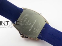 Vanguard V45 RG ABF Best Edition Blue Dial Diamonds Markers on Blue Gummy Strap A2813