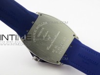 Vanguard V45 SS ABF Best Edition Blue Dial Diamonds Markers on Blue Gummy Strap A2813