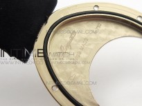Reine de Naples 8918BB RG ZF 1:1 Best Edition White MOP Dial Diamonds Bezel on Black Fabric Strap A537