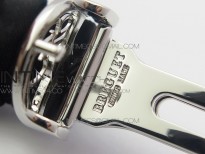 Reine de Naples 8918BB SS ZF 1:1 Best Edition White MOP Dial Diamonds Bezel on Black Fabric Strap A537