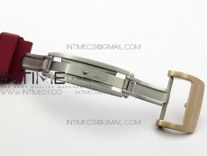 RM011 RG Case Chronograph KVF 1:1 Best Edition Carbon Bezel Skeleton Dial on Red Rubber Strap A7750
