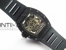 RM023 Real Ceramic Case KVF Best Edition Eagle Skeleton Dial SS Crown on Black Rubber Strap MIYOTA8215