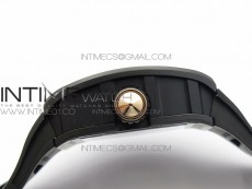 RM023 Real Ceramic Case KVF Best Edition Eagle Skeleton Dial RG Crown on Black Rubber Strap MIYOTA8215