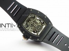 RM023 Real Ceramic Case KVF Best Edition Eagle Skeleton Dial RG Crown on Black Rubber Strap MIYOTA8215