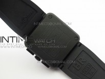BR 03-94 Chrono PVD Brown Dial Black Markers on Black Rubber Strap A7750 (Free Nylon Strap)