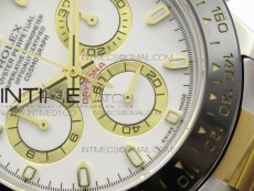 Daytona SS/YG Ceramic Bezel JH Best Edition White Dial on SS/YG Bracelet A7750