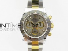 Daytona SS/YG Ceramic Bezel JH Best Edition Sliver Gray Dial on SS/YG Bracelet A7750