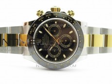 Daytona SS/YG Ceramic Bezel JH Best Edition Black Dial on SS/YG Bracelet A7750