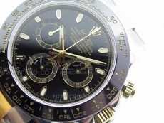 Daytona SS/YG Ceramic Bezel JH Best Edition Black Dial on SS/YG Bracelet A7750