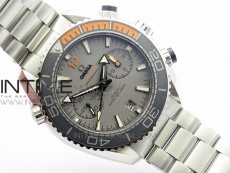 Planet Ocean Master Chronometer Chrono SS V2 OM 1:1 Best Edition Gray Dial on SS Bracelet A9900
