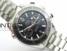 Planet Ocean Master Chronometer Chrono V2 SS OM 1:1 Best Edition Black Dial on SS Bracelet A9900