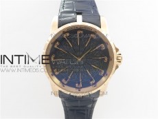 Excalibur Knights of the Round Table II RG ZF Best Edition Black Dial on Black Leather Strap MIYOTA 9015