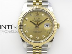 DateJust 41 126333 SS/YG ARF 1:1 Best Edition 904L Steel YG Diamonds Dial on Jubilee Bracelet A2824