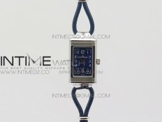 Reverso Ultra Thin Duoface SS SWF Blue Dial on Line Blue Leather Strap Ronda Quartz