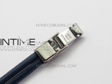Reverso Ultra Thin Duoface SS SWF Blue Dial on Line Blue Leather Strap Ronda Quartz