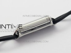 Reverso Ultra Thin Duoface SS SWF Gray Dial on Line Black Leather Strap Ronda Quartz