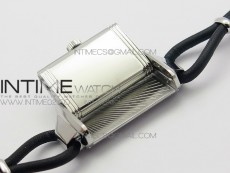 Reverso Ultra Thin Duoface SS SWF Gray Dial on Line Black Leather Strap Ronda Quartz