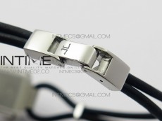 Reverso Ultra Thin Duoface SS SWF Gray Dial on Line Black Leather Strap Ronda Quartz
