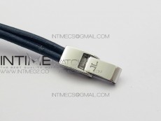 Reverso Ultra Thin Duoface SS SWF White Dial on Line Blue Leather Strap Ronda Quartz