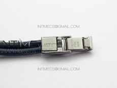 Reverso Ultra Thin Duoface SS SWF White Dial on Line Blue Leather Strap Ronda Quartz