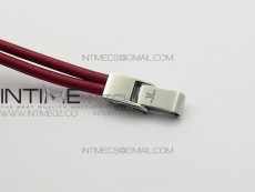 Reverso Ultra Thin Duoface SS SWF Red Dial on Line Red Leather Strap Ronda Quartz