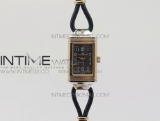 Reverso Ultra Thin Duoface RG SWF Gray Dial on Line Black Leather Strap Ronda Quartz